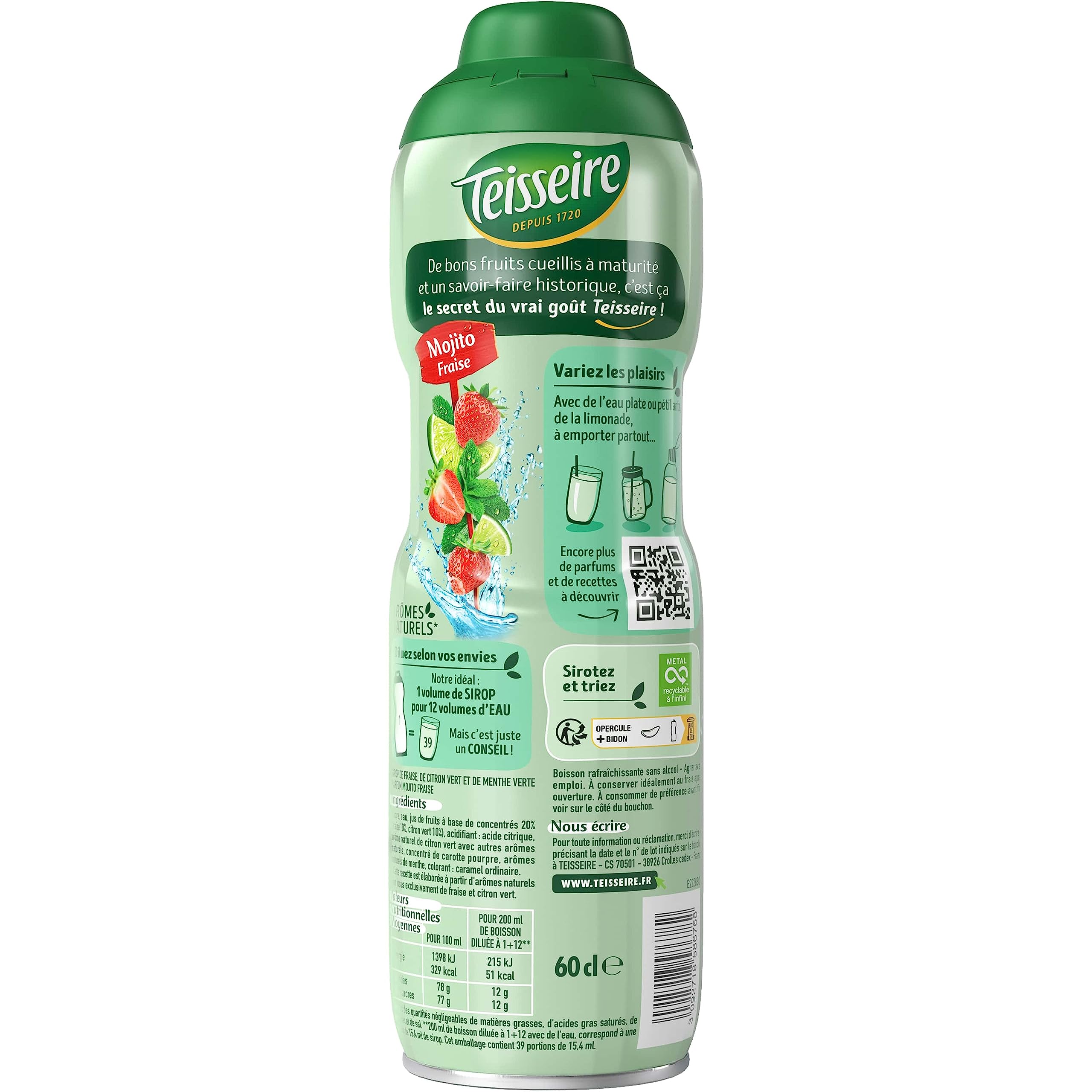 teisseire-sirop-saveur-mojito-fraise-cocktails-bidon-60cl image 3