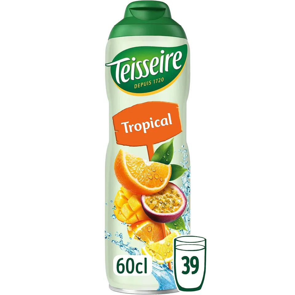 teisseire-sirop-tropical-fruits-exotiques-boisson-rafra-chissante-bidon-60cl image 1
