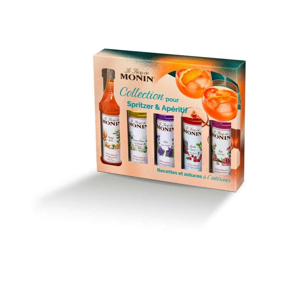 monin-collection-spritzer-et-ap-ritif-coffret-5-mignonnettes-sirops image 1