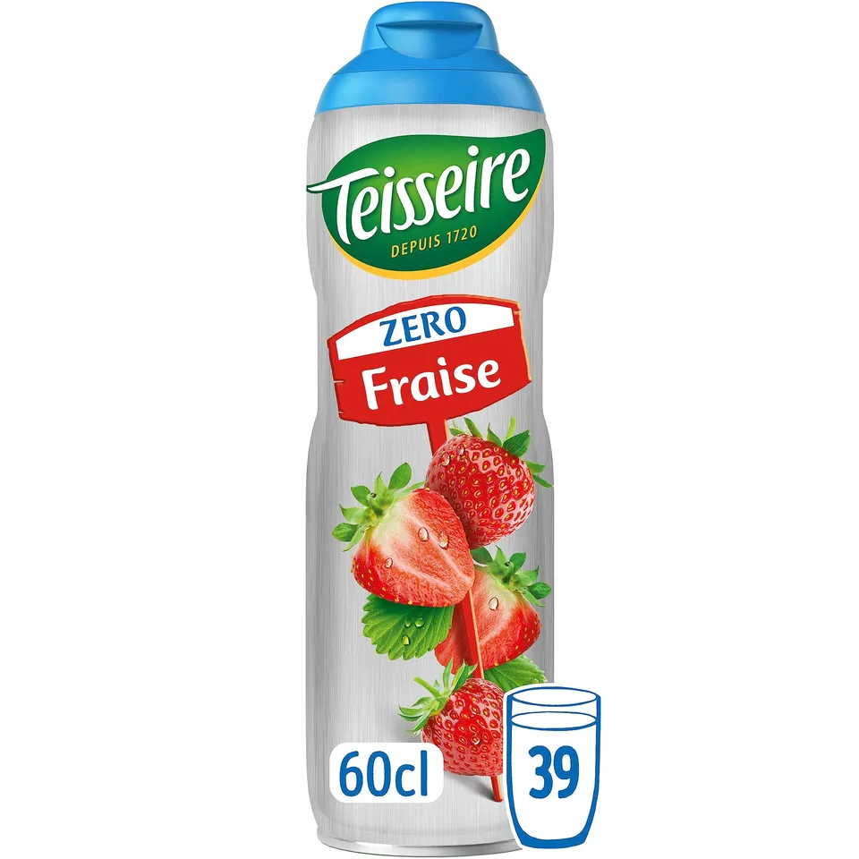 teisseire-fraise-sans-sucre-sirop-60-cl image 1