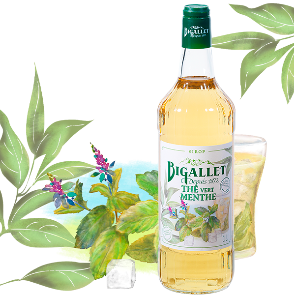 bigallet-sirop-de-th-vert-menthe-bio-sirop-pour-boissons image 1