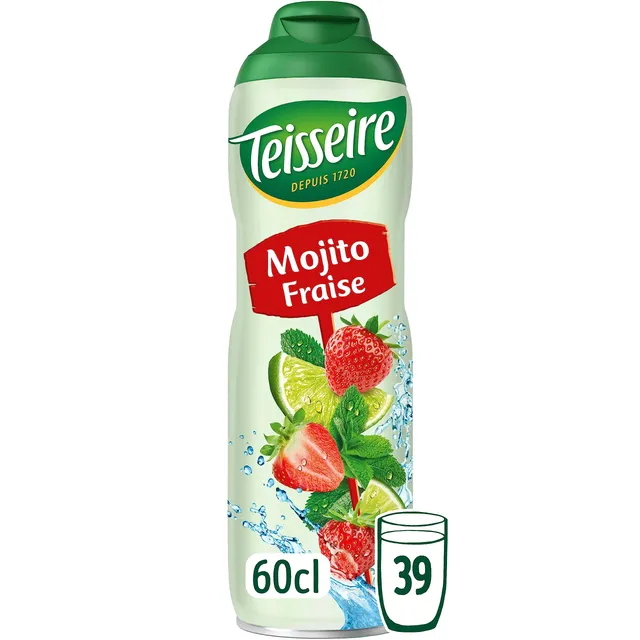 teisseire-sirop-saveur-mojito-fraise-cocktails-bidon-60cl image 1