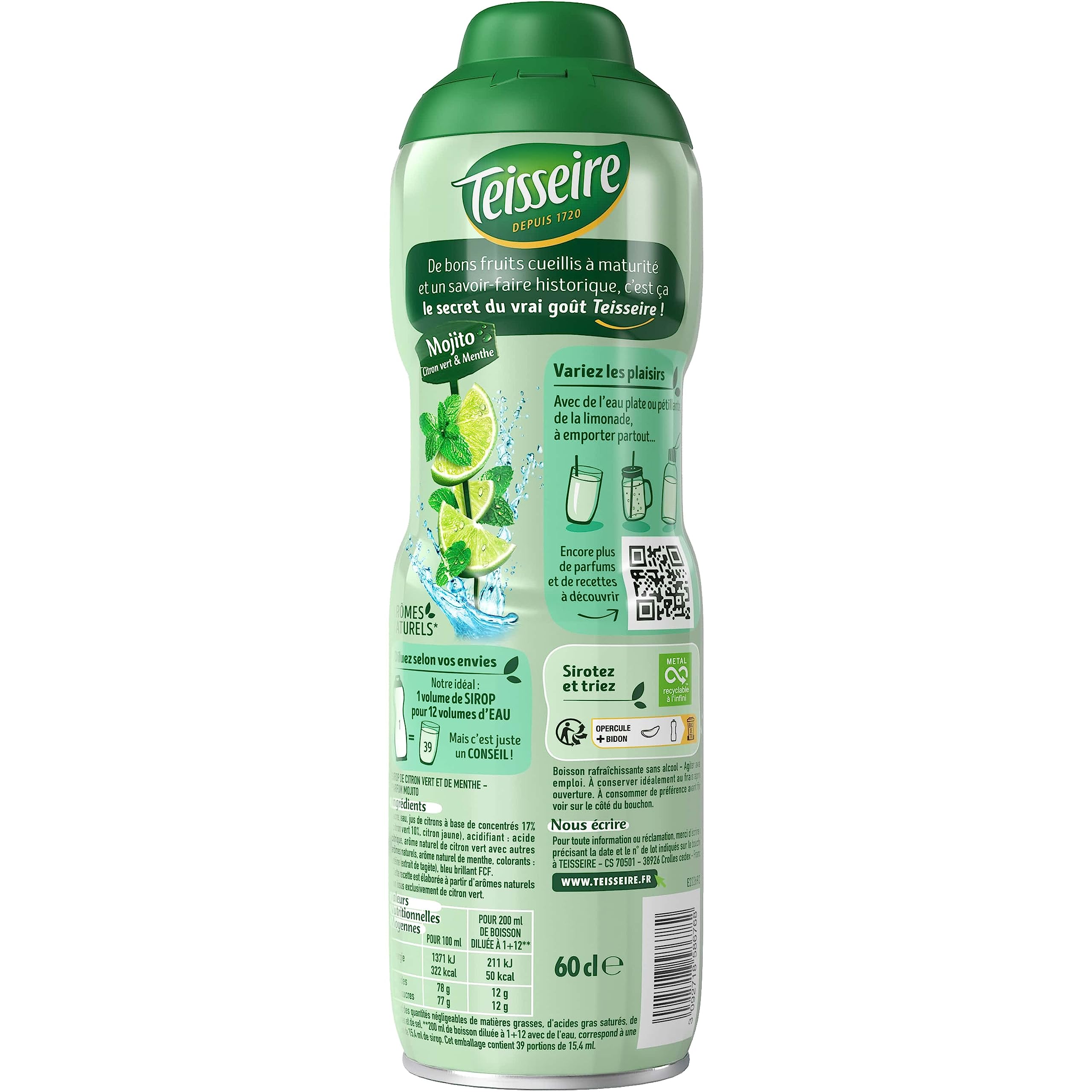 teisseire-sirop-parfum-mojito-citron-vert-menthe-60cl-cocktails image 6