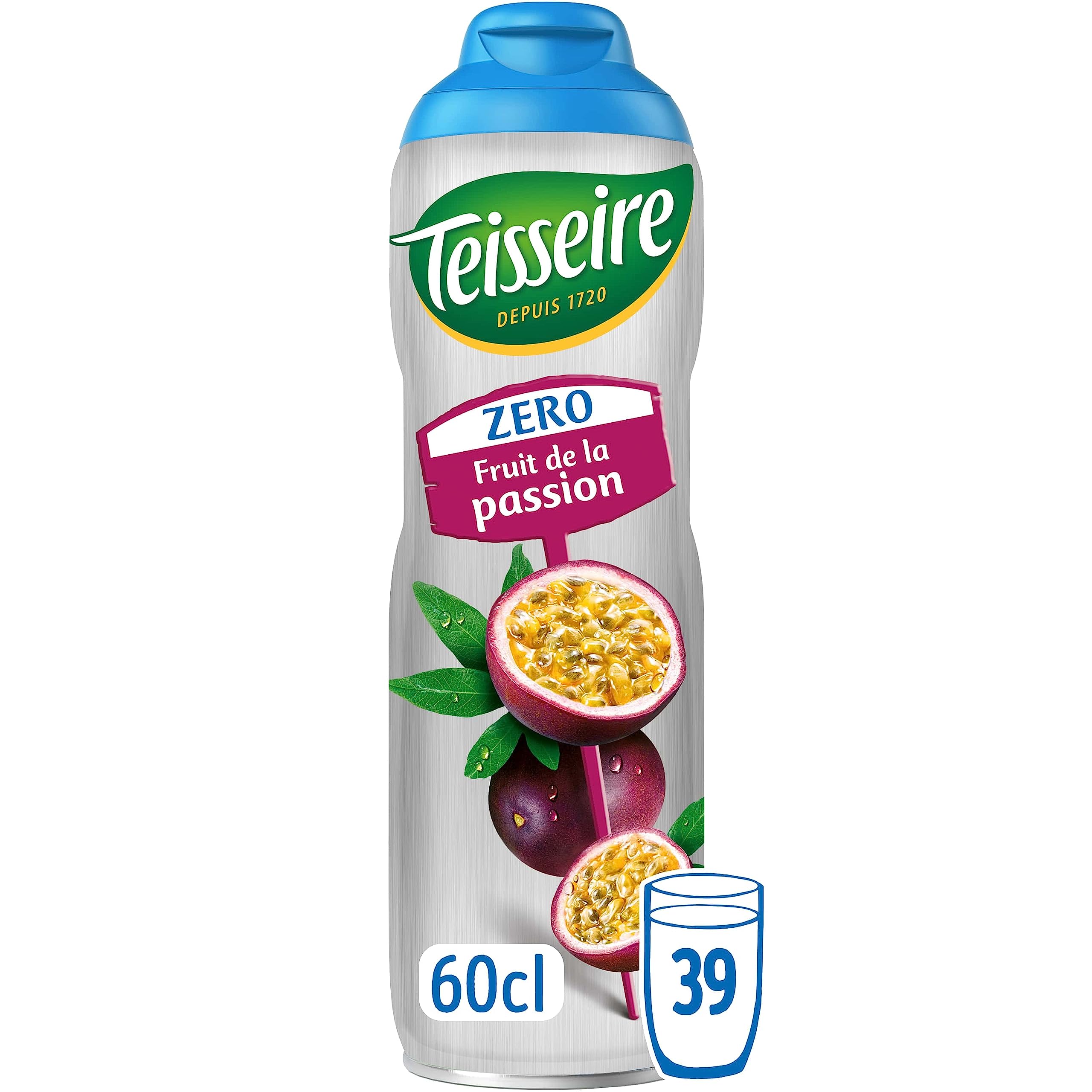 teisseire-z-ro-fruits-de-la-passion-sirop-sans-sucre-60-cl image 1