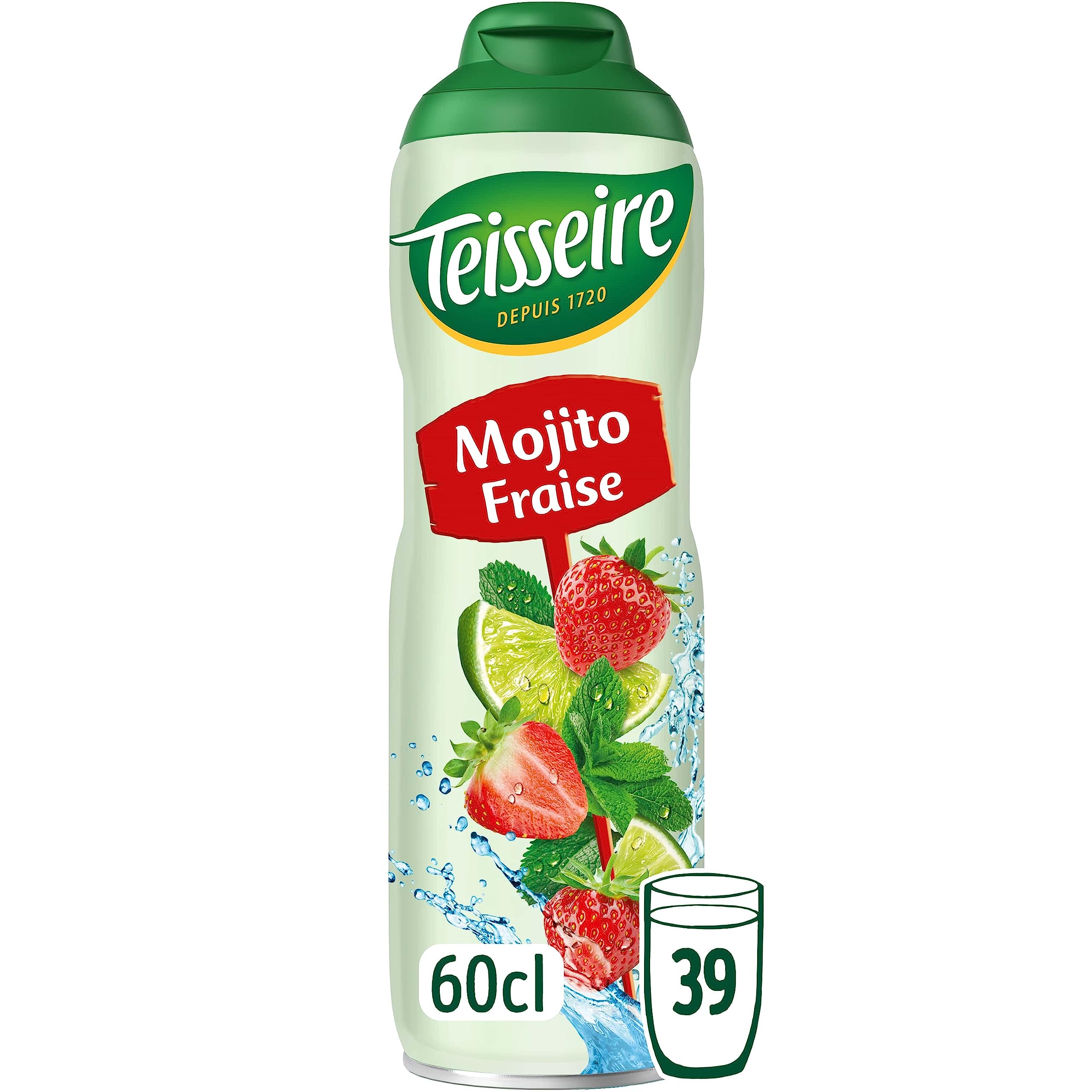 teisseire-sirop-saveur-mojito-fraise-cocktails-bidon-60cl image 1