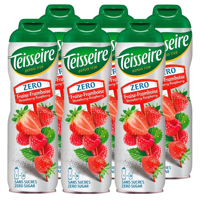 teisseire-z-ro-sucre-sirop-fraise-framboise-60cl-sans-sucre image 1
